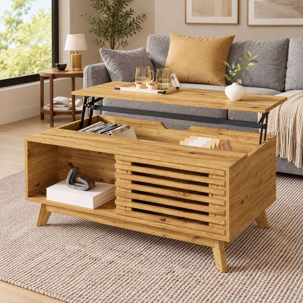 Table Basse Relevable Rétro