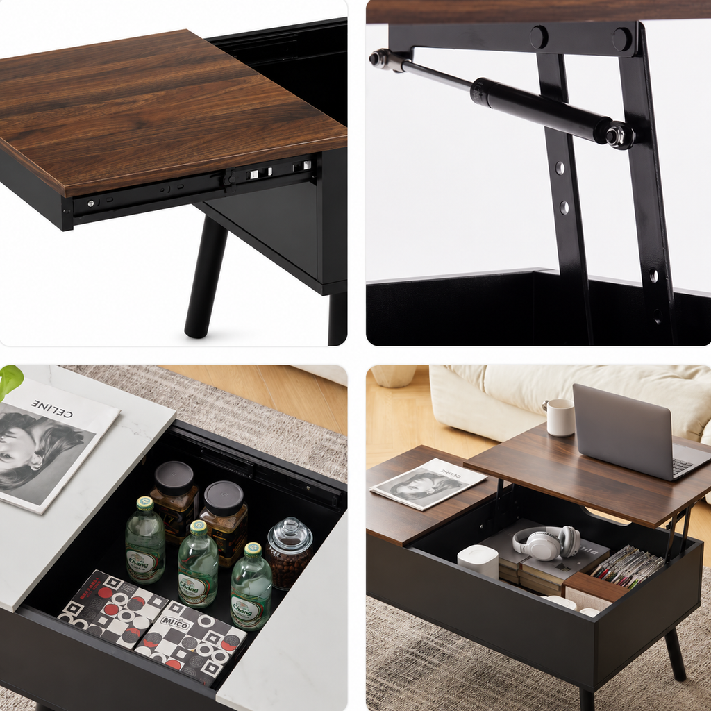 Table Basse Relevable Moderne Industriel