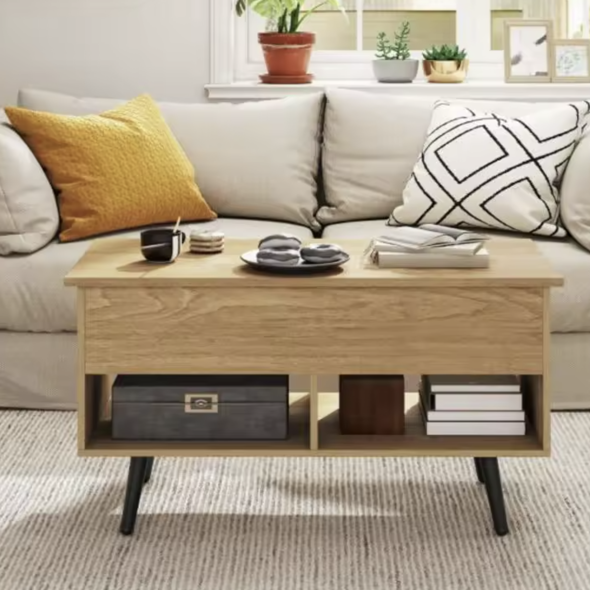 Table basse relevable scandinave