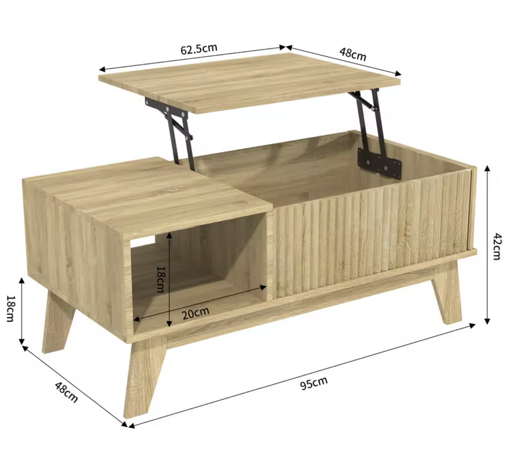 Table Basse Relevable Bohème