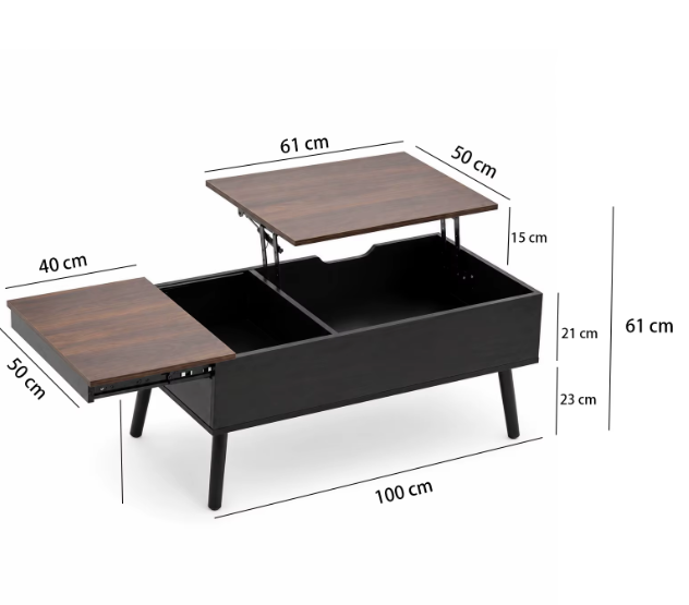 Table Basse Relevable Moderne Industriel