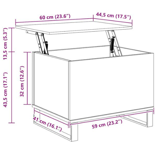 Table Basse Relevable Compacte