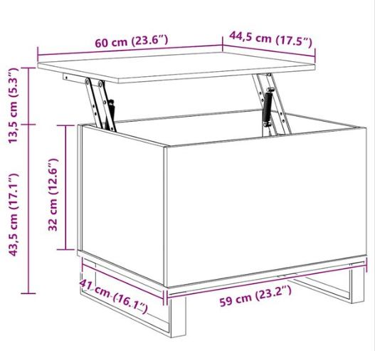 Table Basse Relevable Compacte