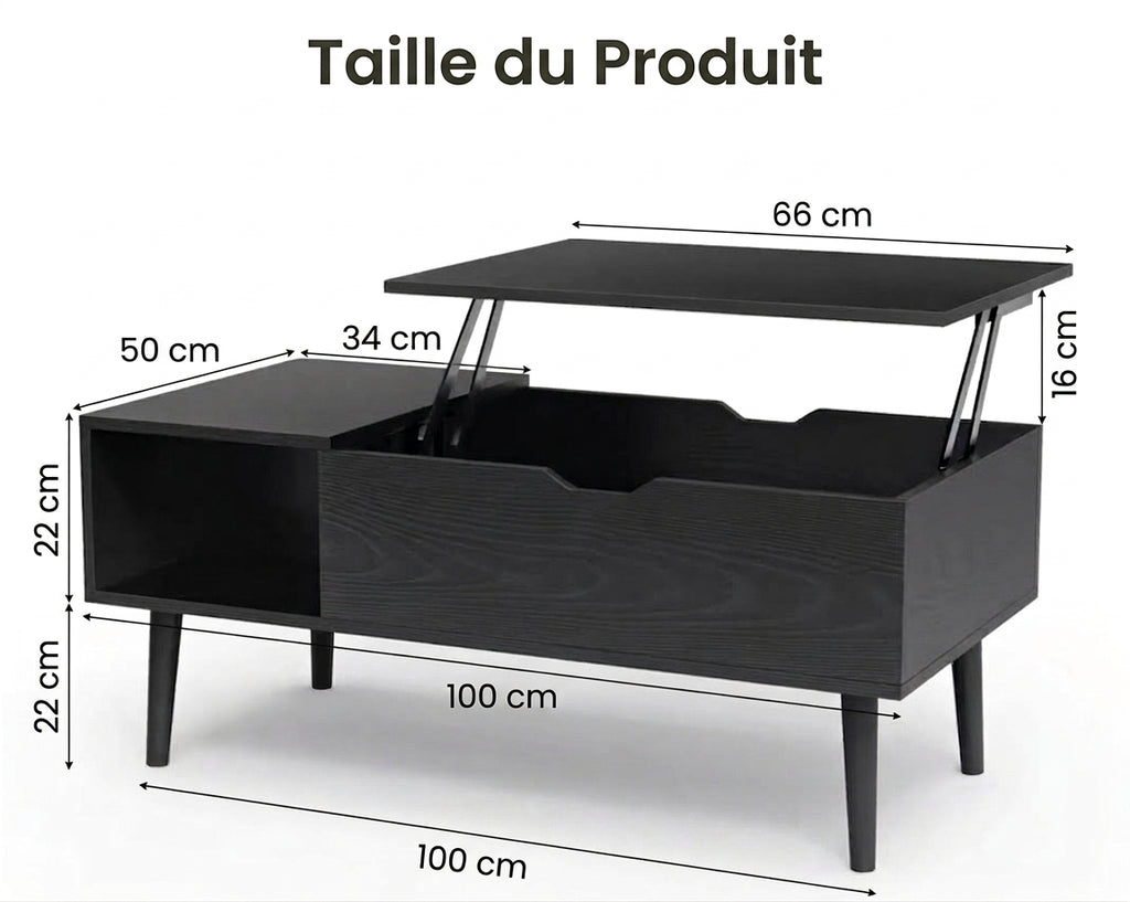 Table basse relevable contemporaine