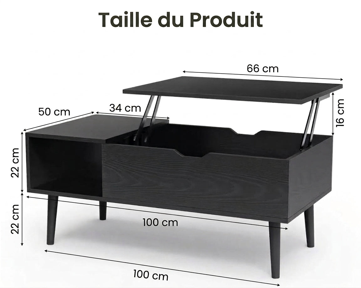 Table basse relevable contemporaine